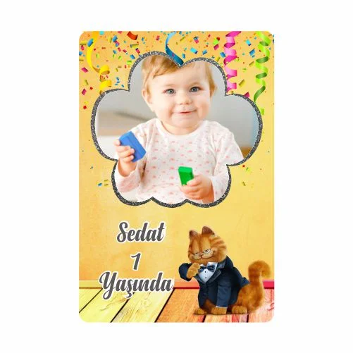 Kedi Temalı Doğum Günü Magneti